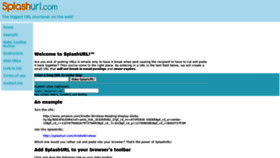 What Splashurl.com website looked like in 2020 (3 years ago)