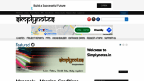What Simplynotes.in website looked like in 2020 (3 years ago)