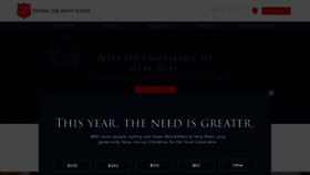 What Salvationarmyusa.com website looked like in 2020 (3 years ago)