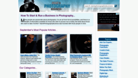 What Startaphotographybusiness.co.uk website looked like in 2020 (3 years ago)