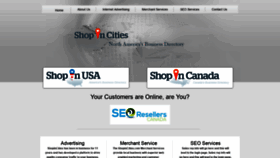 What Shopincities.com website looked like in 2020 (3 years ago)