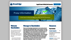 What Shareholder.broadridge.com website looked like in 2020 (3 years ago)