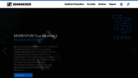 What Sennheiser.de website looked like in 2020 (3 years ago)