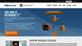 What Shipsurance.com website looked like in 2020 (3 years ago)