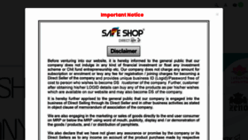 What Safeshopindia.com website looked like in 2020 (3 years ago)