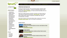 What Spruch.de website looked like in 2020 (3 years ago)