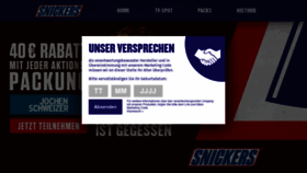 What Snickers.de website looked like in 2020 (3 years ago)