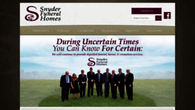 What Snyderfuneralhomes.com website looked like in 2020 (3 years ago)