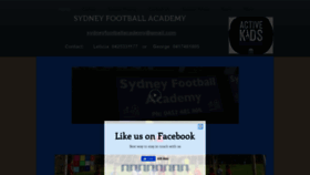 What Sydneyfootballacademy.com website looked like in 2020 (3 years ago)