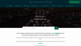 What Slugandlettuce.co.uk website looked like in 2020 (3 years ago)
