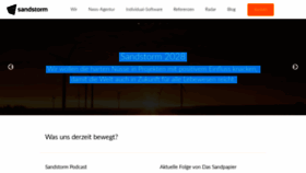 What Sandstorm.de website looked like in 2020 (3 years ago)