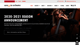 What Sarasotaorchestra.org website looked like in 2020 (3 years ago)
