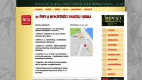 What Shiatsu.hu website looked like in 2020 (3 years ago)