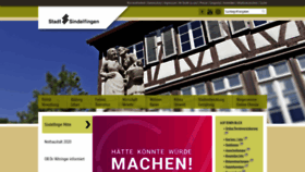 What Sindelfingen.de website looked like in 2020 (3 years ago)