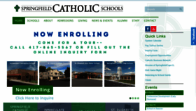 What Springfieldcatholicschools.org website looked like in 2020 (3 years ago)