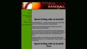 What Sportsbettingoddsonbaseball.com website looked like in 2020 (3 years ago)
