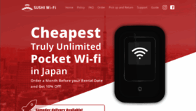 What Sushi-wifi.com website looked like in 2020 (3 years ago)
