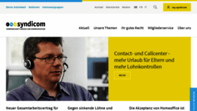 What Syndicom.ch website looked like in 2020 (3 years ago)