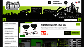 What Soundshop.cz website looked like in 2020 (5 years ago)