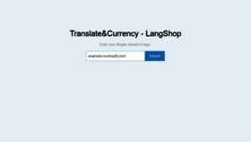 What Shopify.langshop.app website looked like in 2020 (3 years ago)