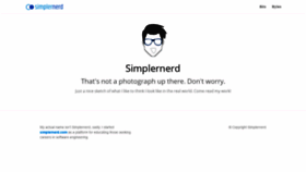 What Simplernerd.com website looked like in 2020 (3 years ago)