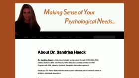 What Sandrinahaeck.com website looked like in 2020 (3 years ago)