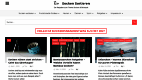 What Sockensortieren.de website looked like in 2020 (3 years ago)