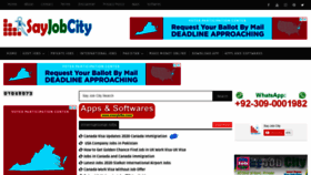 What Sayjobcity.com website looked like in 2020 (3 years ago)