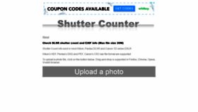 What Shuttercounter.com website looked like in 2020 (3 years ago)