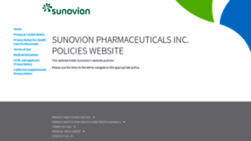 What Sunovionpolicies.com website looked like in 2020 (4 years ago)
