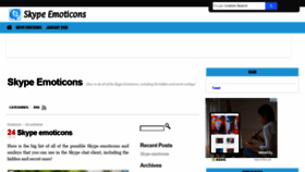 What Skypeemoticons.net website looked like in 2020 (3 years ago)