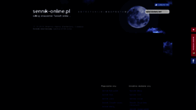 What Sennik-online.pl website looked like in 2020 (3 years ago)