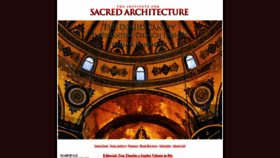 What Sacredarchitecture.org website looked like in 2020 (3 years ago)