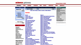 What Sciencegateway.org website looked like in 2020 (3 years ago)