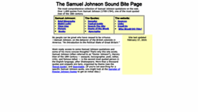 What Samueljohnson.com website looked like in 2020 (3 years ago)