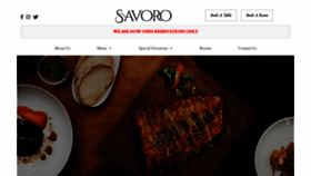 What Savoro.co.uk website looked like in 2020 (3 years ago)