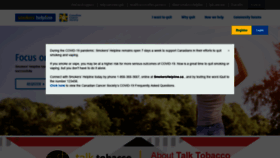 What Smokershelpline.ca website looked like in 2020 (3 years ago)