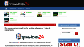 What Sprawdziany24.pl website looked like in 2020 (3 years ago)