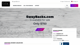 What Swaybacks.com website looked like in 2020 (3 years ago)