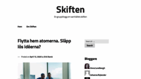 What Skiften.se website looked like in 2020 (3 years ago)