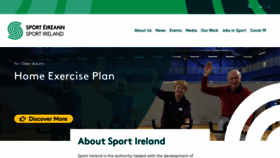 What Sportireland.ie website looked like in 2020 (3 years ago)