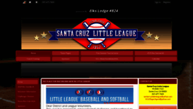 What Santacruzlittleleague.org website looked like in 2020 (3 years ago)