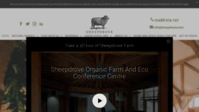 What Sheepdrove.com website looked like in 2020 (3 years ago)
