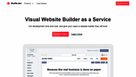 What Shuffle.dev website looked like in 2020 (3 years ago)