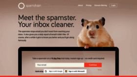 What Spamdrain.com website looked like in 2020 (3 years ago)