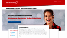 What Studienkreis.lu website looked like in 2020 (3 years ago)