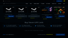 What Steamcarddelivery.com website looked like in 2020 (3 years ago)