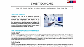 What Synertechcare.com website looked like in 2020 (3 years ago)