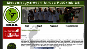 What Struccfutoklub.hu website looked like in 2020 (3 years ago)