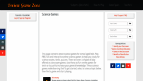 What Sciencereviewgames.com website looked like in 2020 (3 years ago)